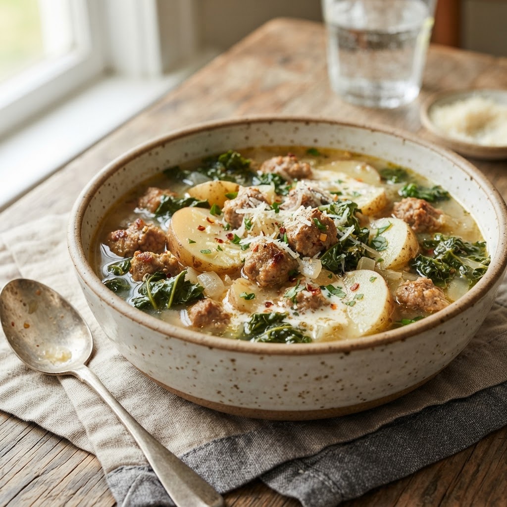 Zuppa Toscana with Turkey Sausage