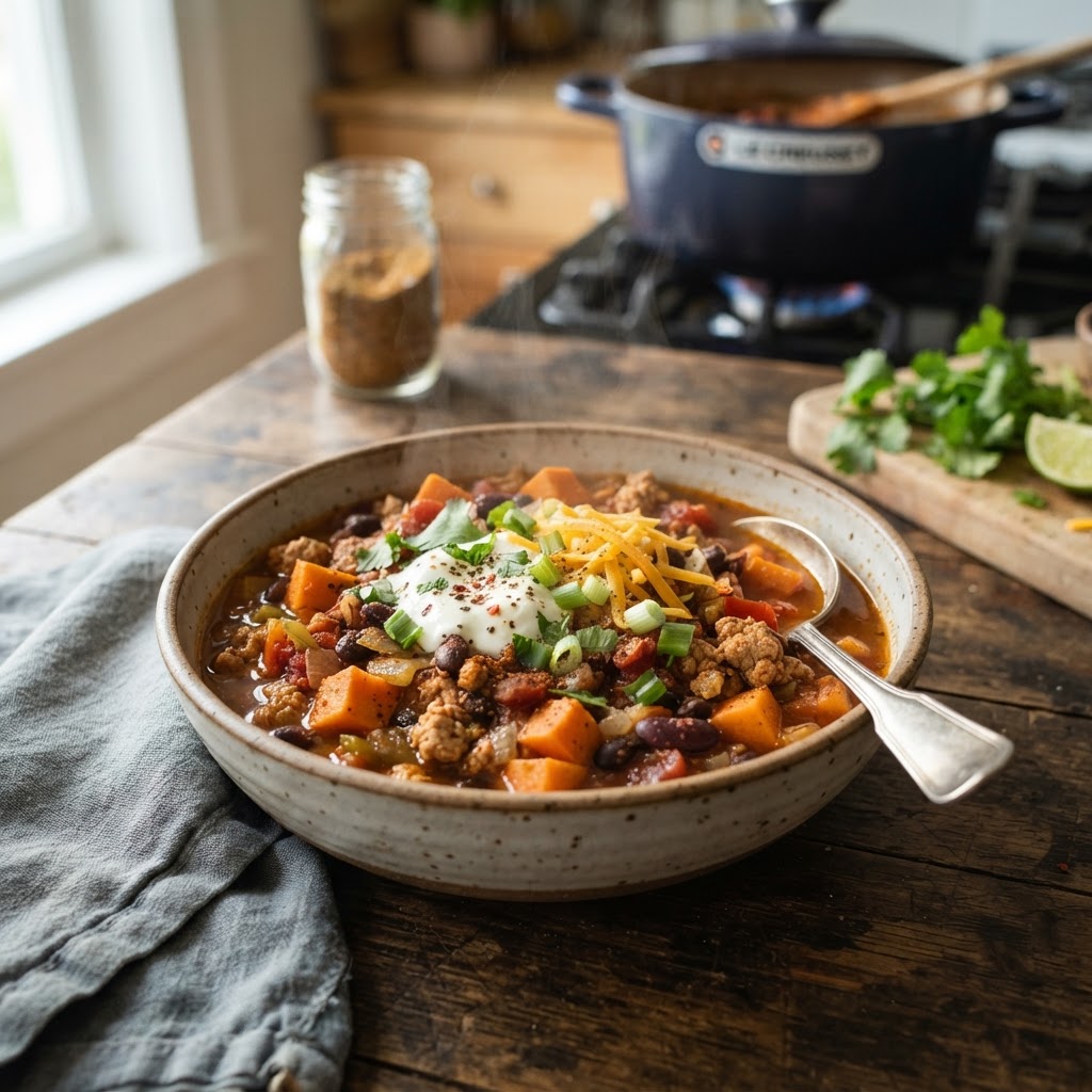 Ground Turkey Sweet Potato Chili