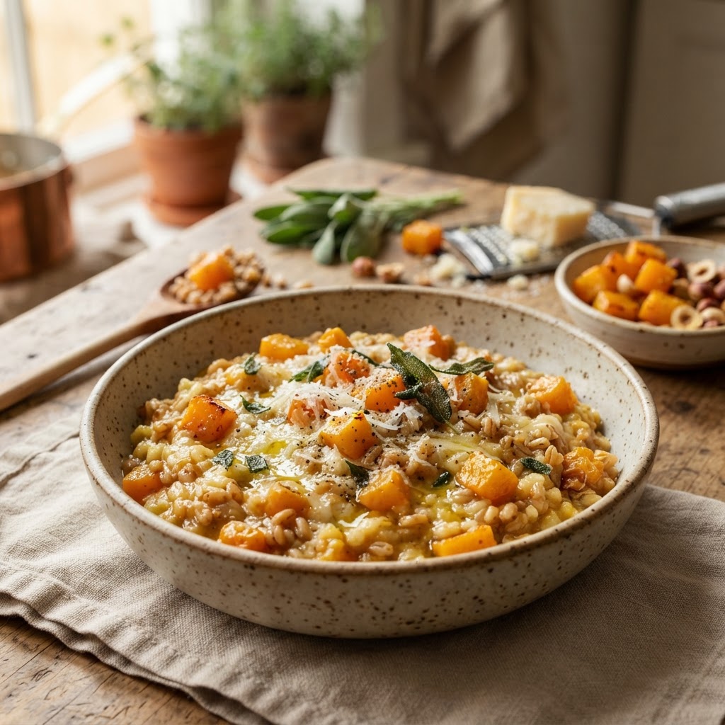 Butternut Squash Farro Risotto