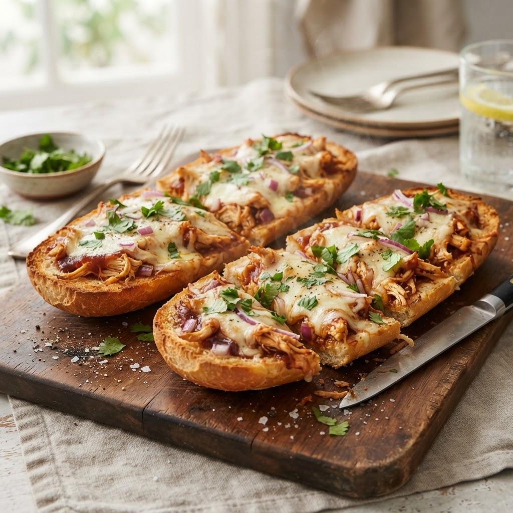 BBQ Chicken French Bread Pizza