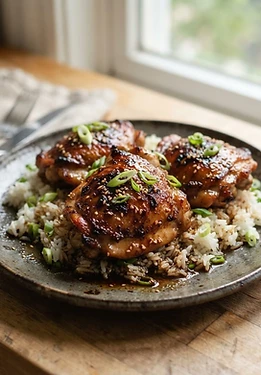 Five-Spice Soy Glazed Chicken Thighs