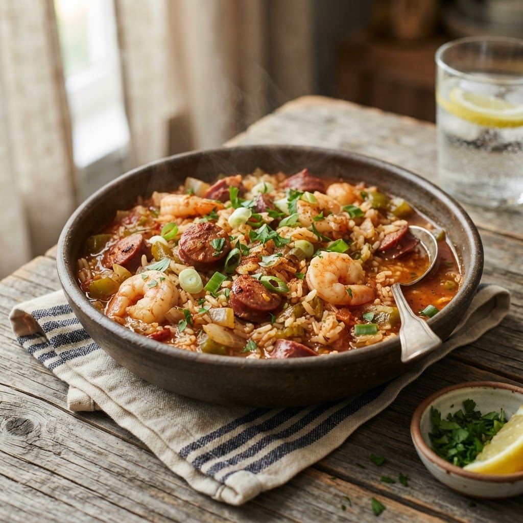 Shrimp and Sausage Jambalaya