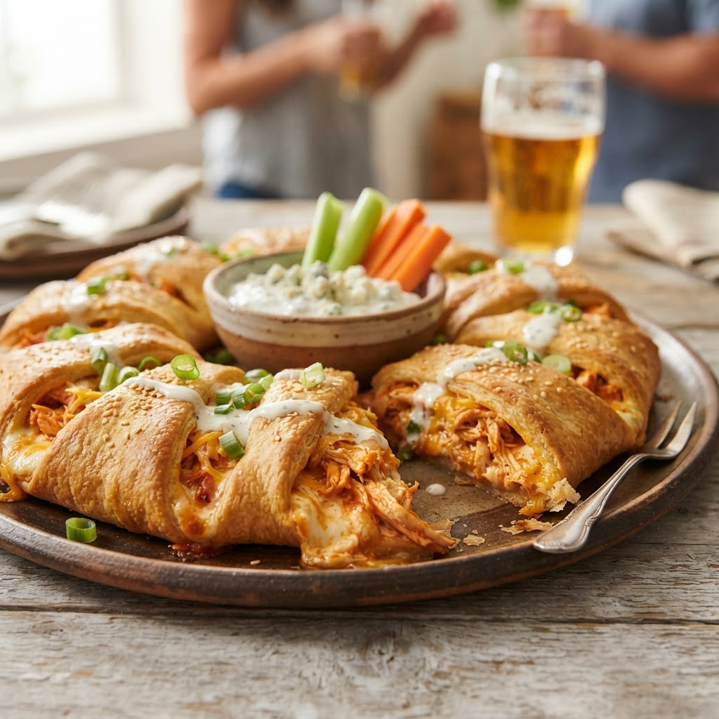 Buffalo Chicken Crescent Ring