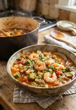 Shrimp and Okra Tomato Stew