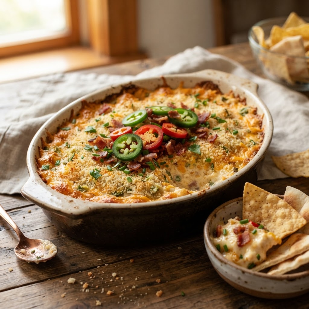 Baked Jalapeno Popper Dip