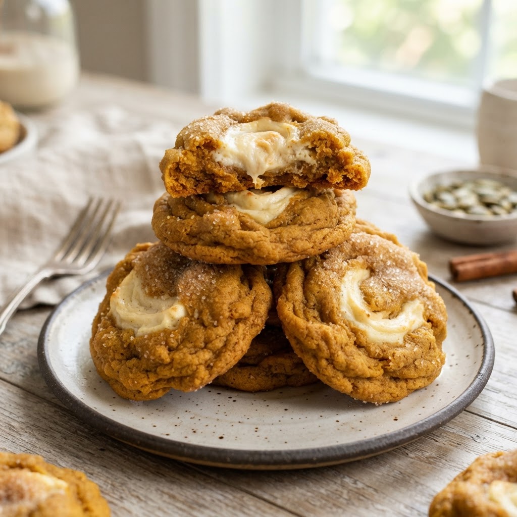 Pumpkin Cheesecake Cookies