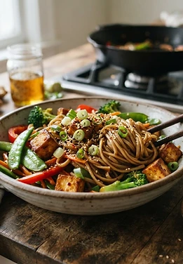 Sesame Ginger Tofu Noodles