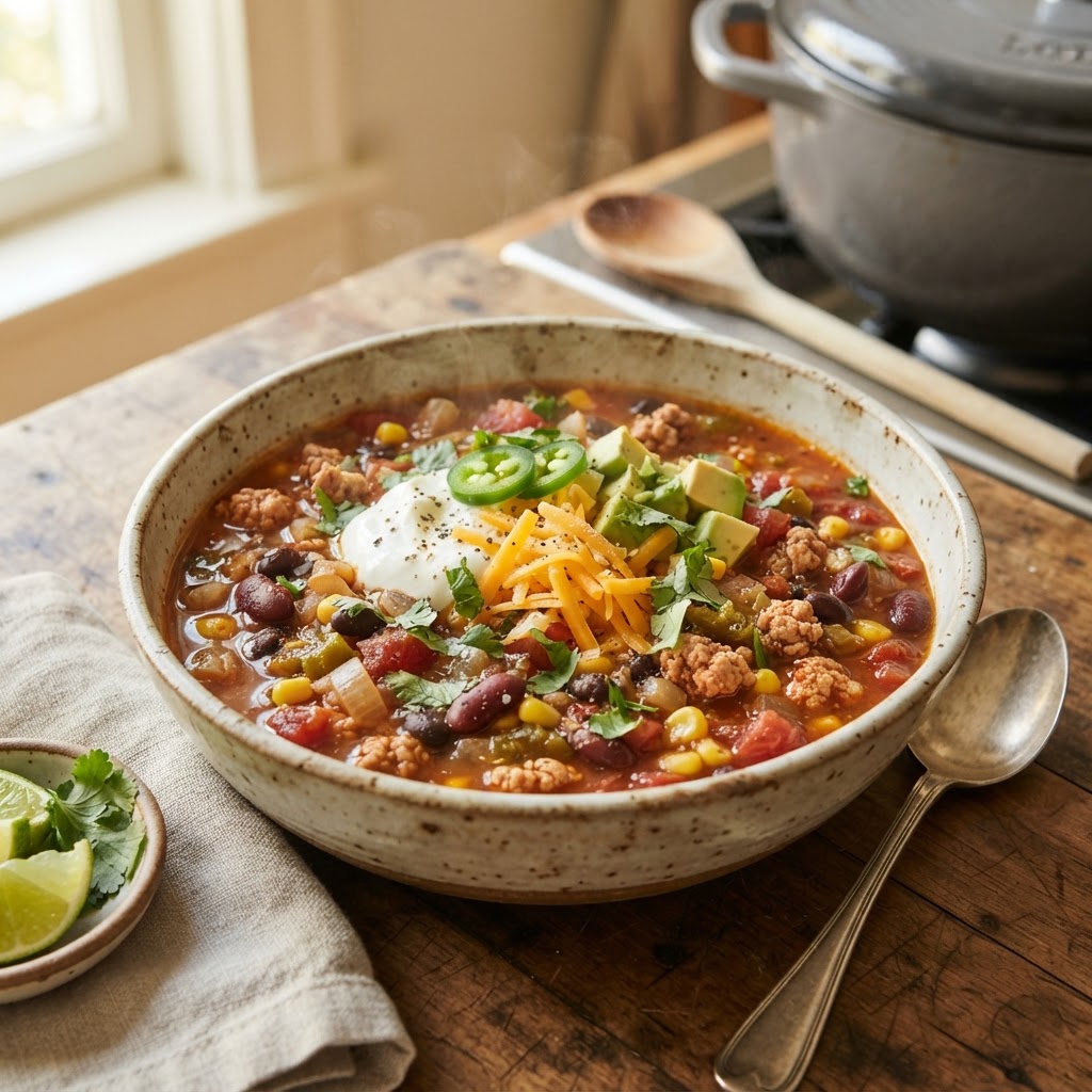 High Protein Taco Soup