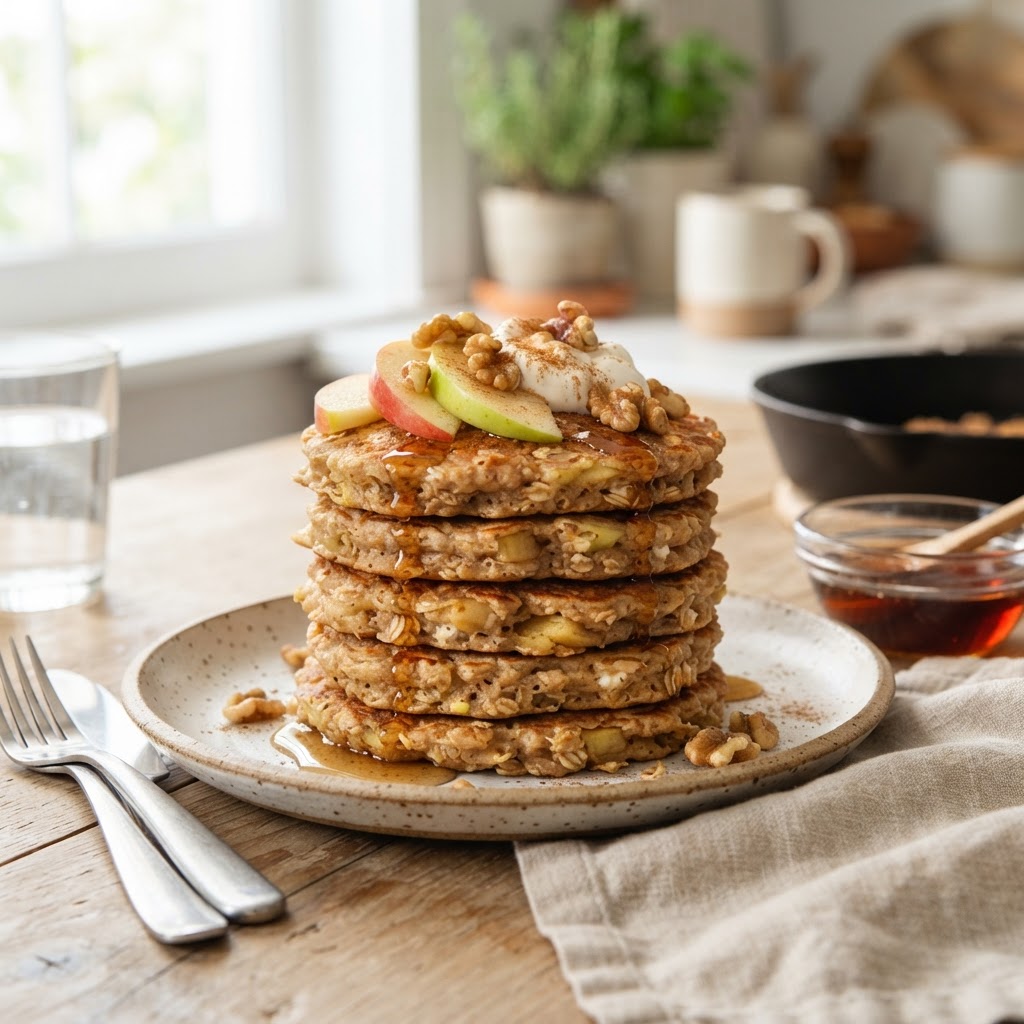 Apple Cottage Cheese Pancakes