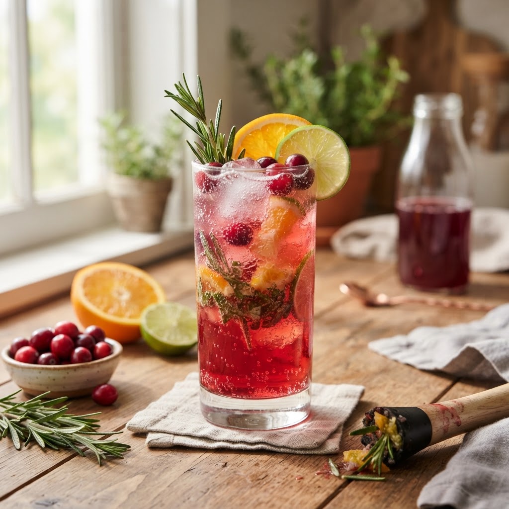 Cranberry Rosemary Mocktail