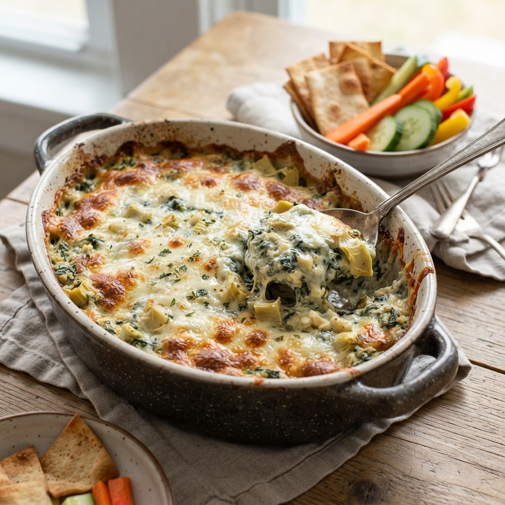Cottage Cheese Spinach Artichoke Dip