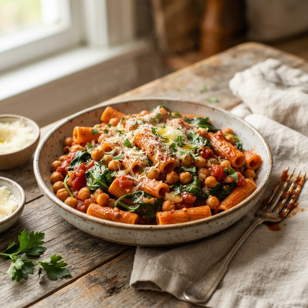 Smoky Tomato Chickpea Pasta