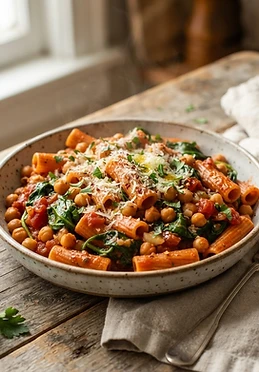Smoky Tomato Chickpea Pasta