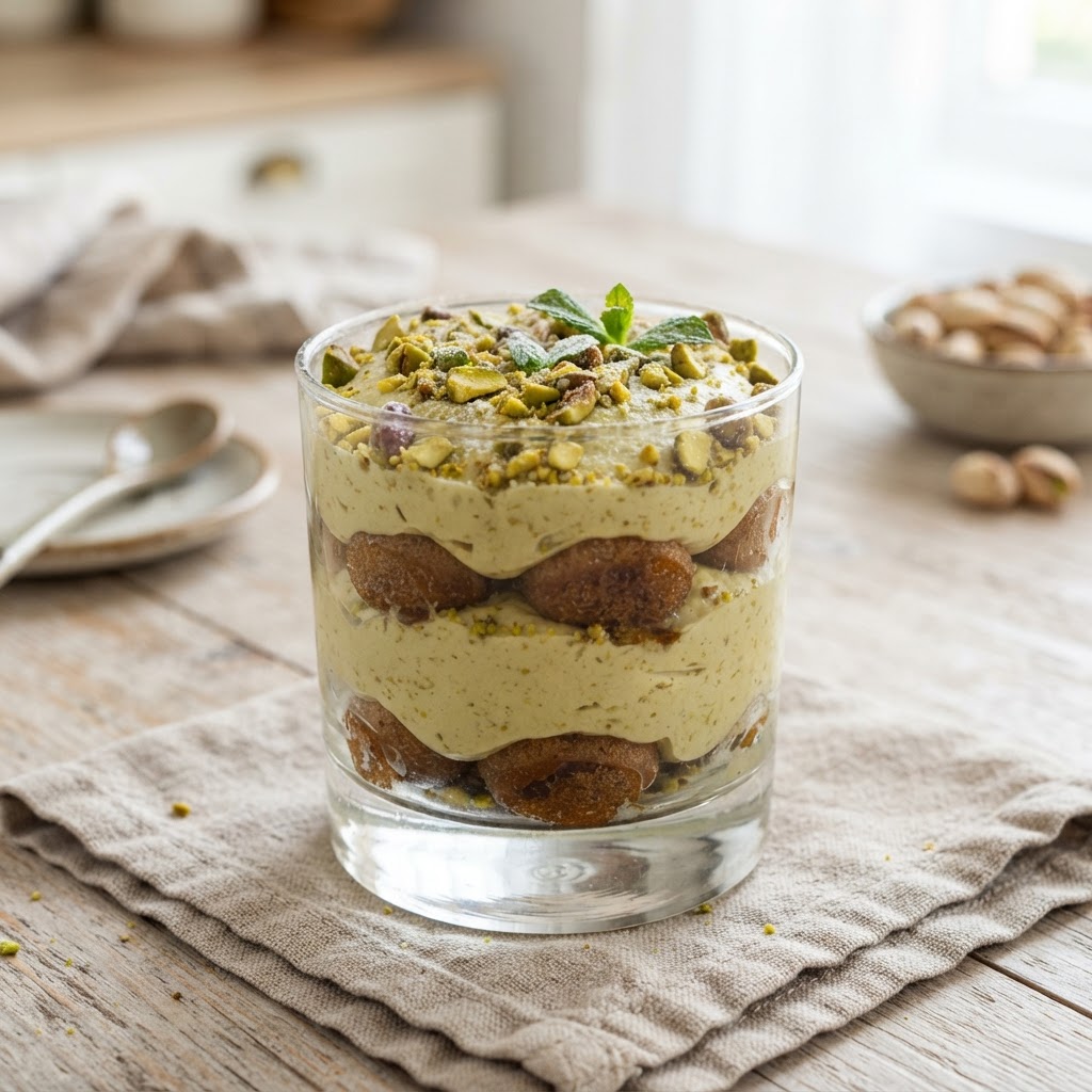 Pistachio Tiramisu Cups