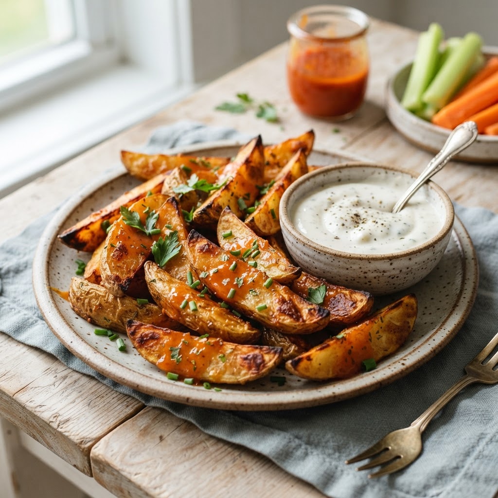 Air Fryer Buffalo Potato Wedges