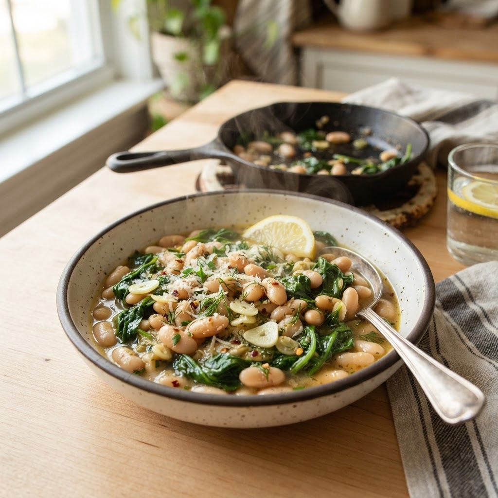 20-Minute Lemon Garlic White Beans