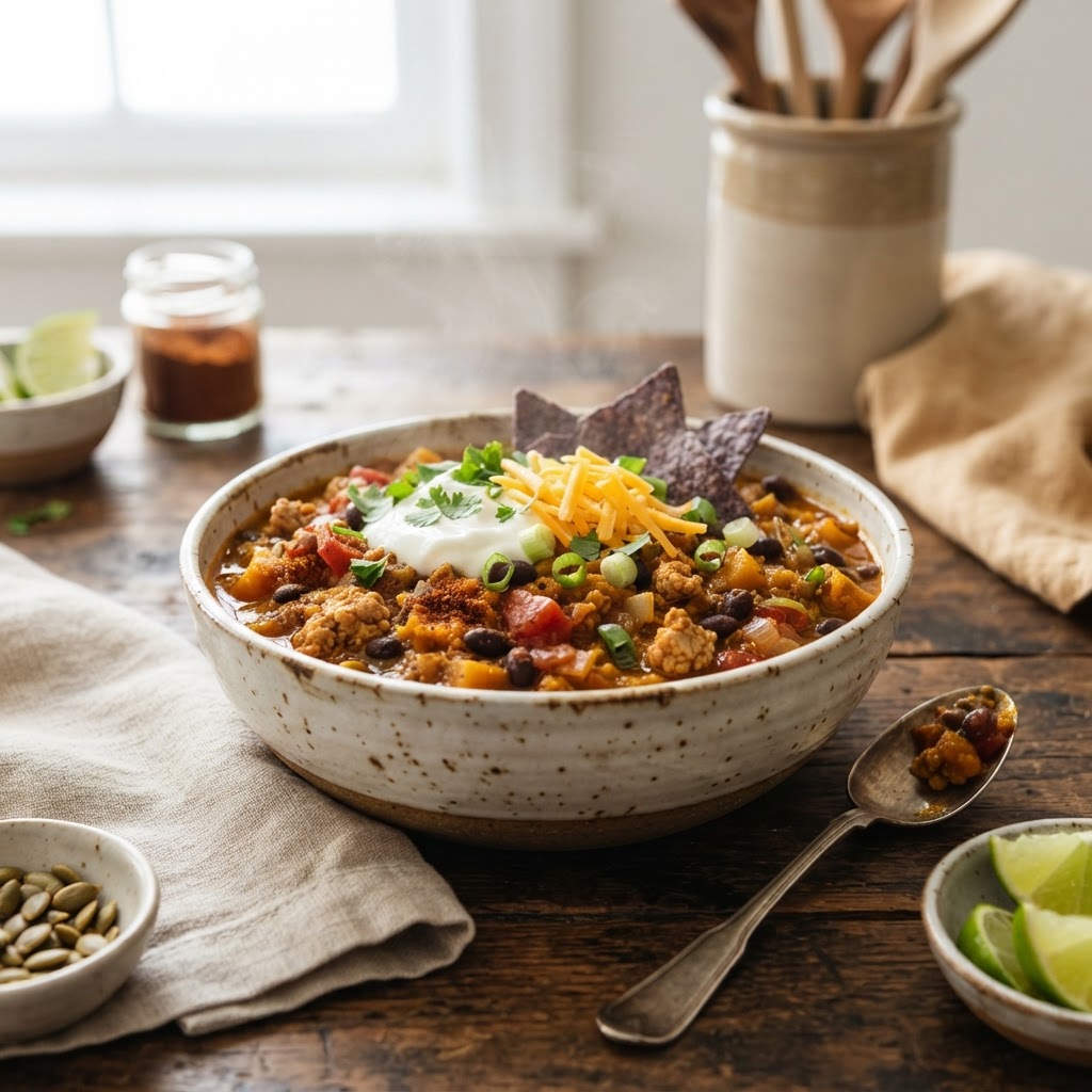 Slow Cooker Pumpkin Chili