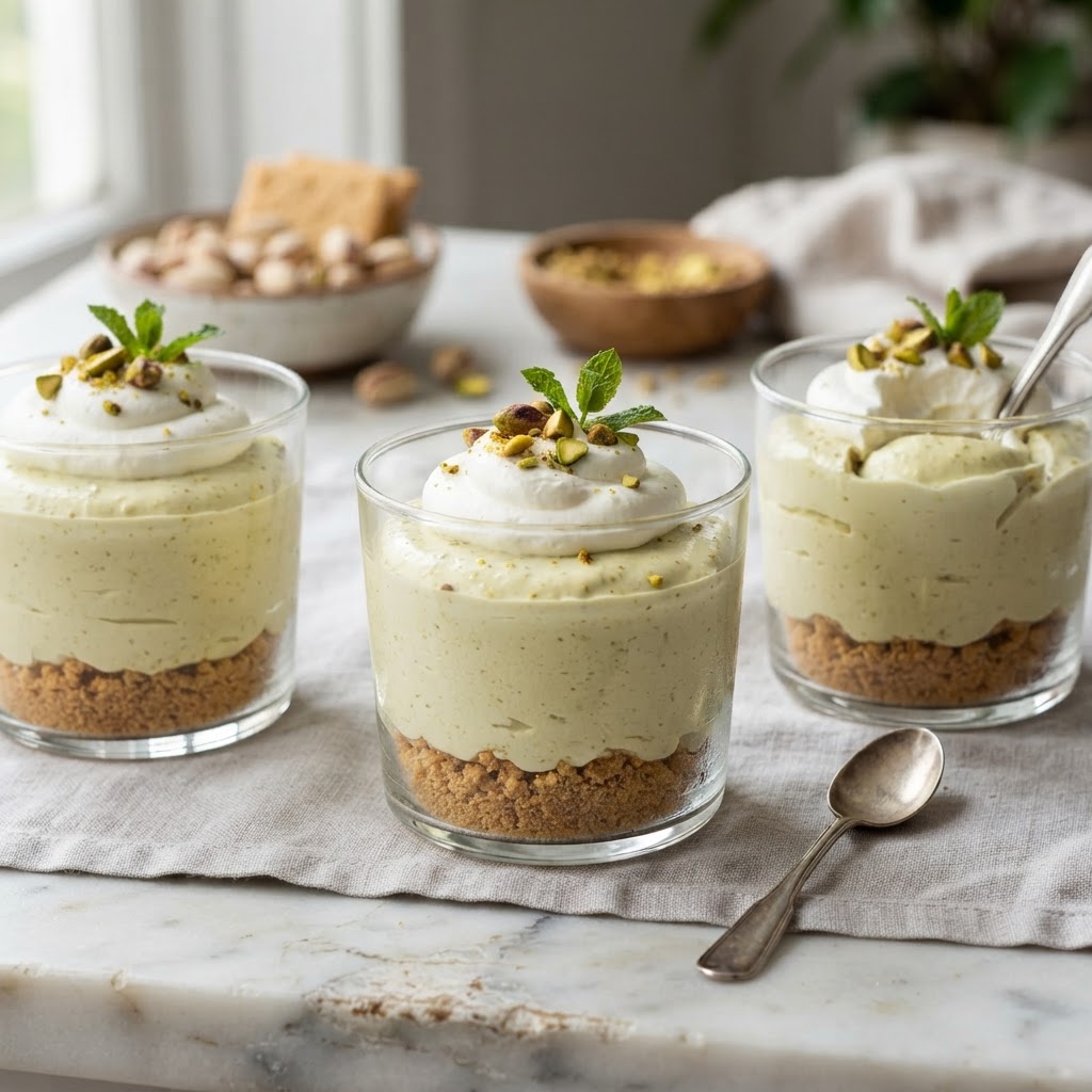 No-Bake Pistachio Cheesecake Cups