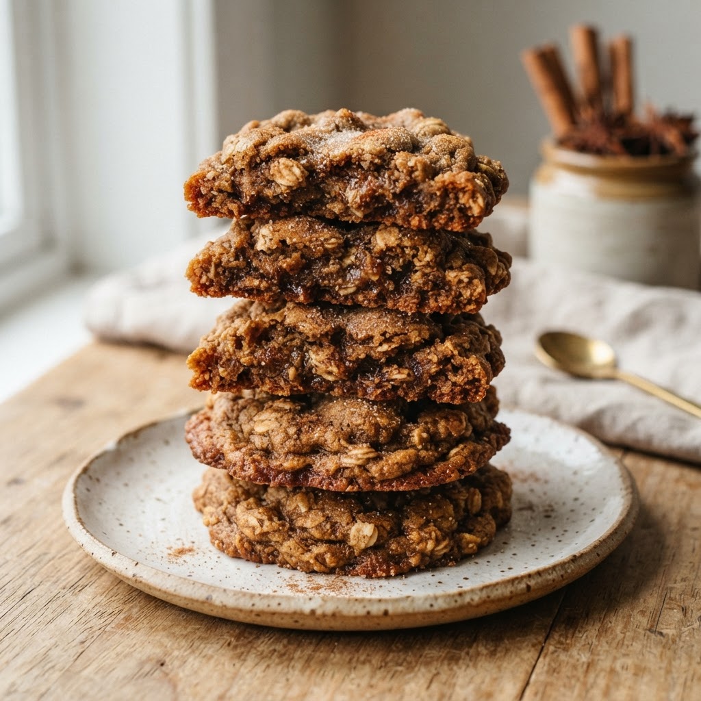 Gingerbread Oatmeal Cookies