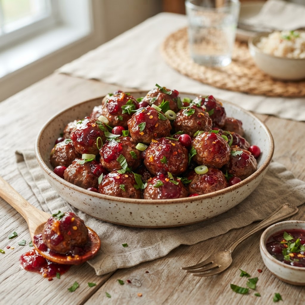 Cranberry Glazed Meatballs