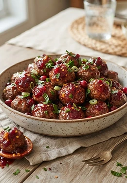 Cranberry Glazed Meatballs
