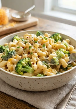 High-Protein Broccoli Cheddar Mac