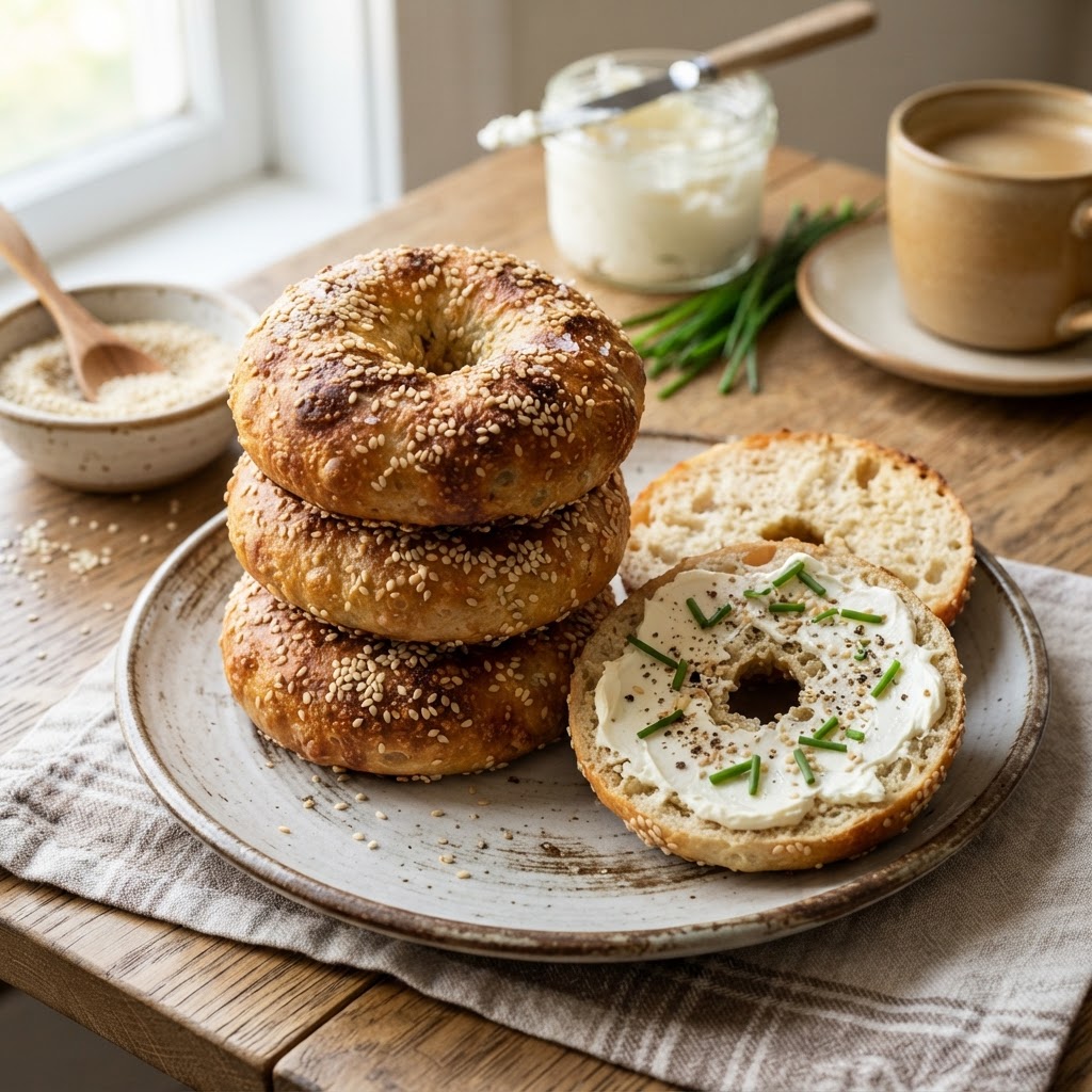 Cottage Cheese Protein Bagels