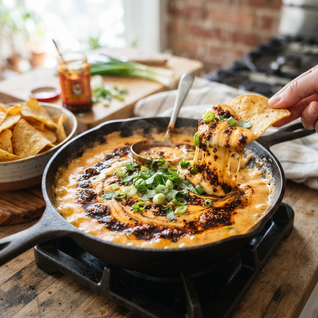 Chili Crisp Queso