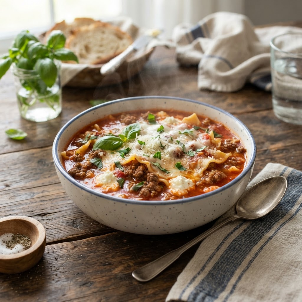 Slow Cooker Lasagna Soup