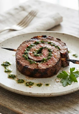 Grilled Chimichurri Flank Steak Pinwheels