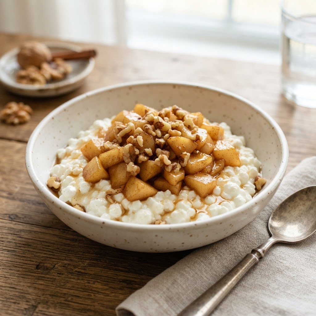 Cottage Cheese Apple Cinnamon Bowl