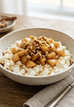 Cottage Cheese Apple Cinnamon Bowl