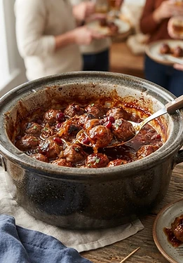Slow Cooker Cranberry BBQ Meatballs