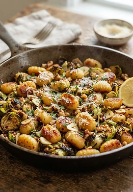 Crispy Gnocchi Brussels Sprouts Skillet