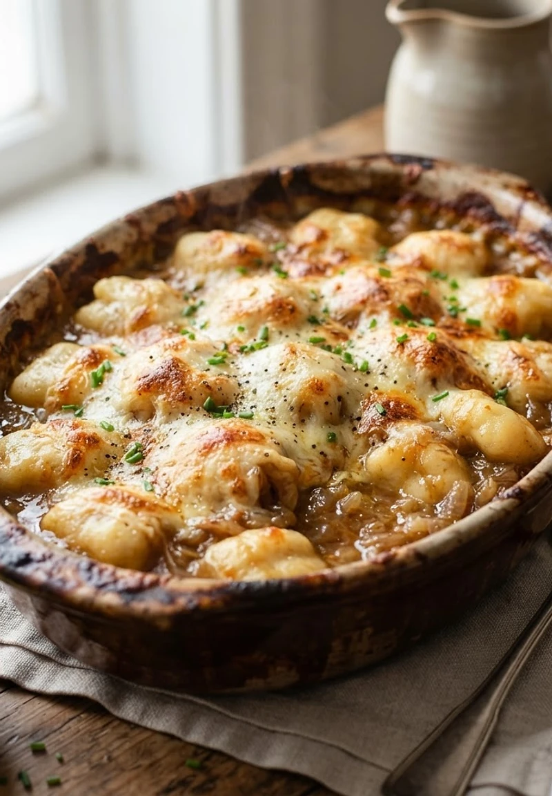 French Onion Dumpling Bake
