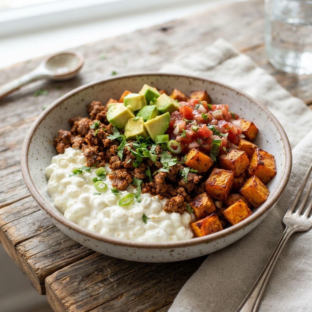 Taco Cottage Cheese Protein Bowls