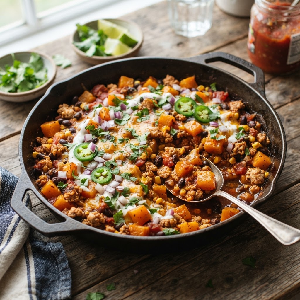Butternut Squash Taco Skillet