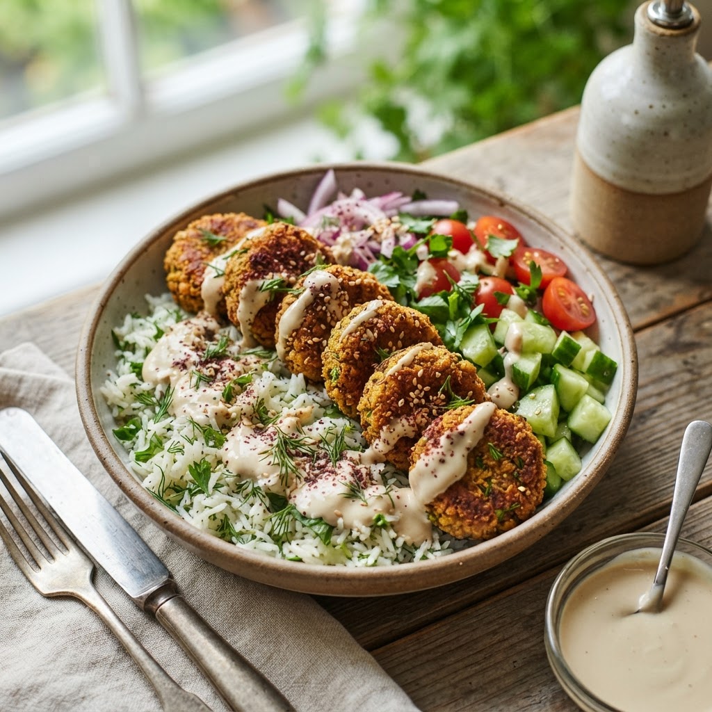Air Fryer Falafel Bowls