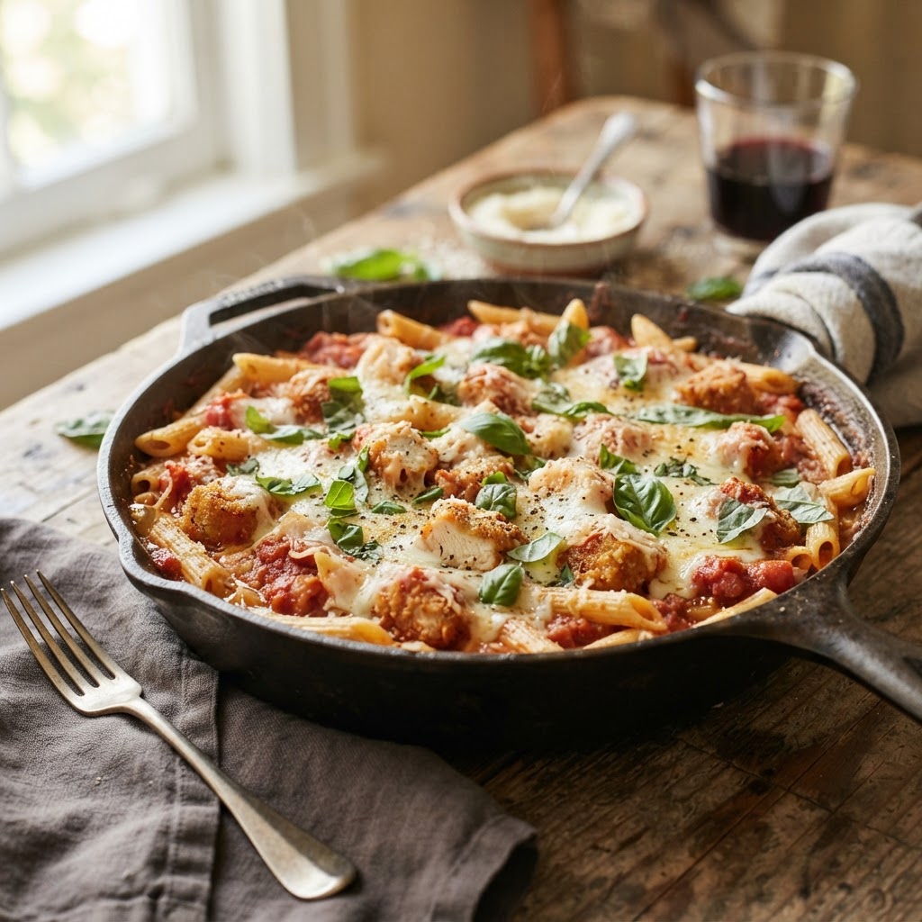 One-Pot Chicken Parmesan Pasta