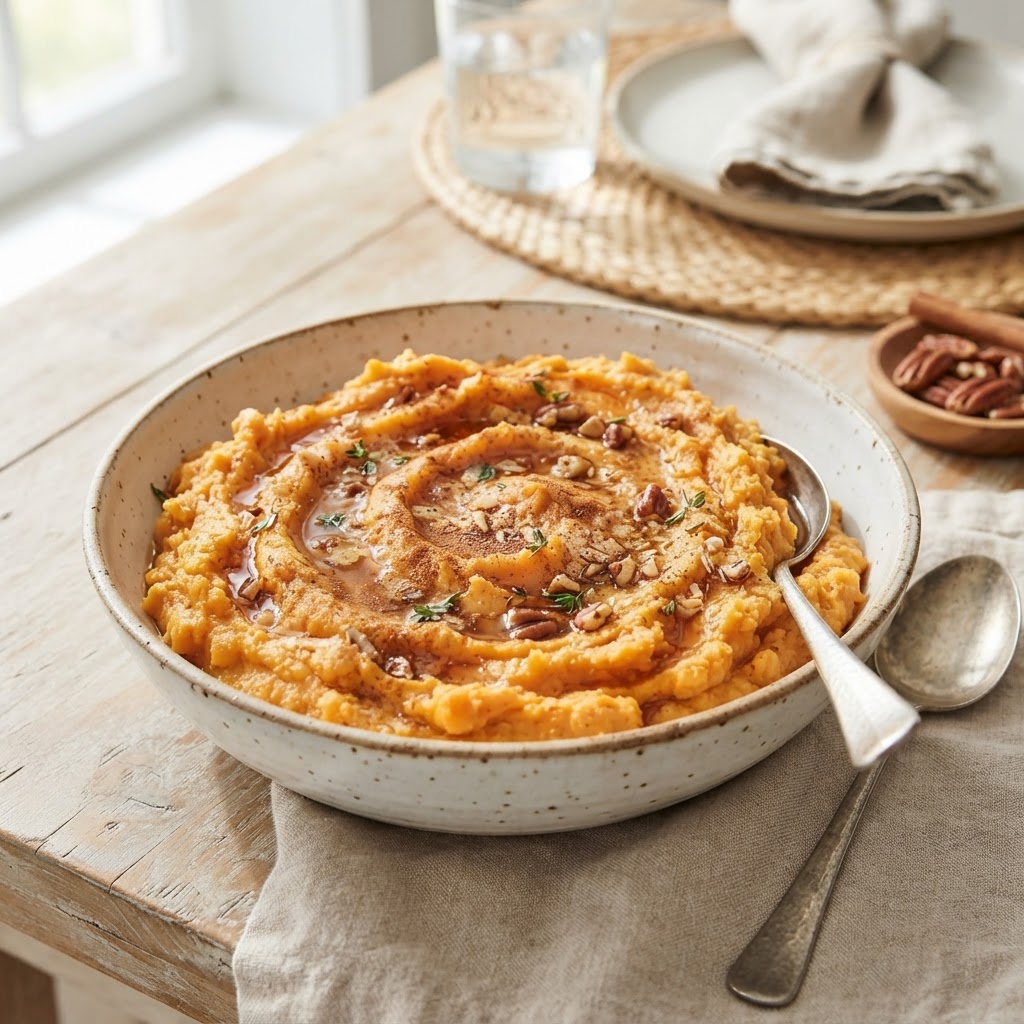 Brown Butter Mashed Sweet Potatoes