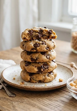 Soft Chickpea Chocolate Chip Cookies