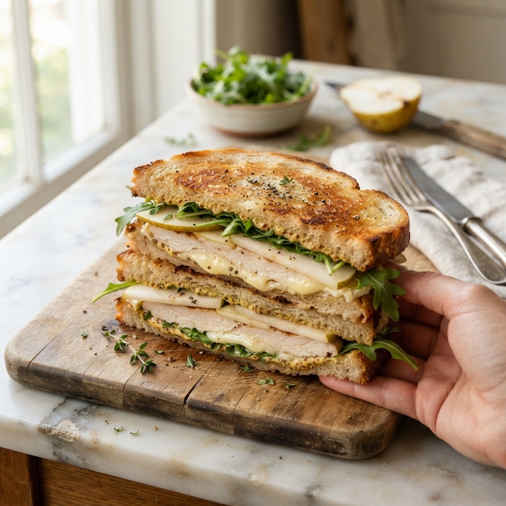 Pear Brie Chicken Sandwiches