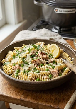 20-Minute Creamy Lemon Tuna Pasta