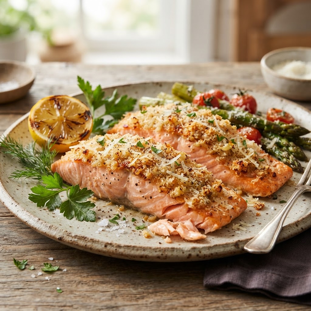 Air Fryer Garlic Parmesan Salmon
