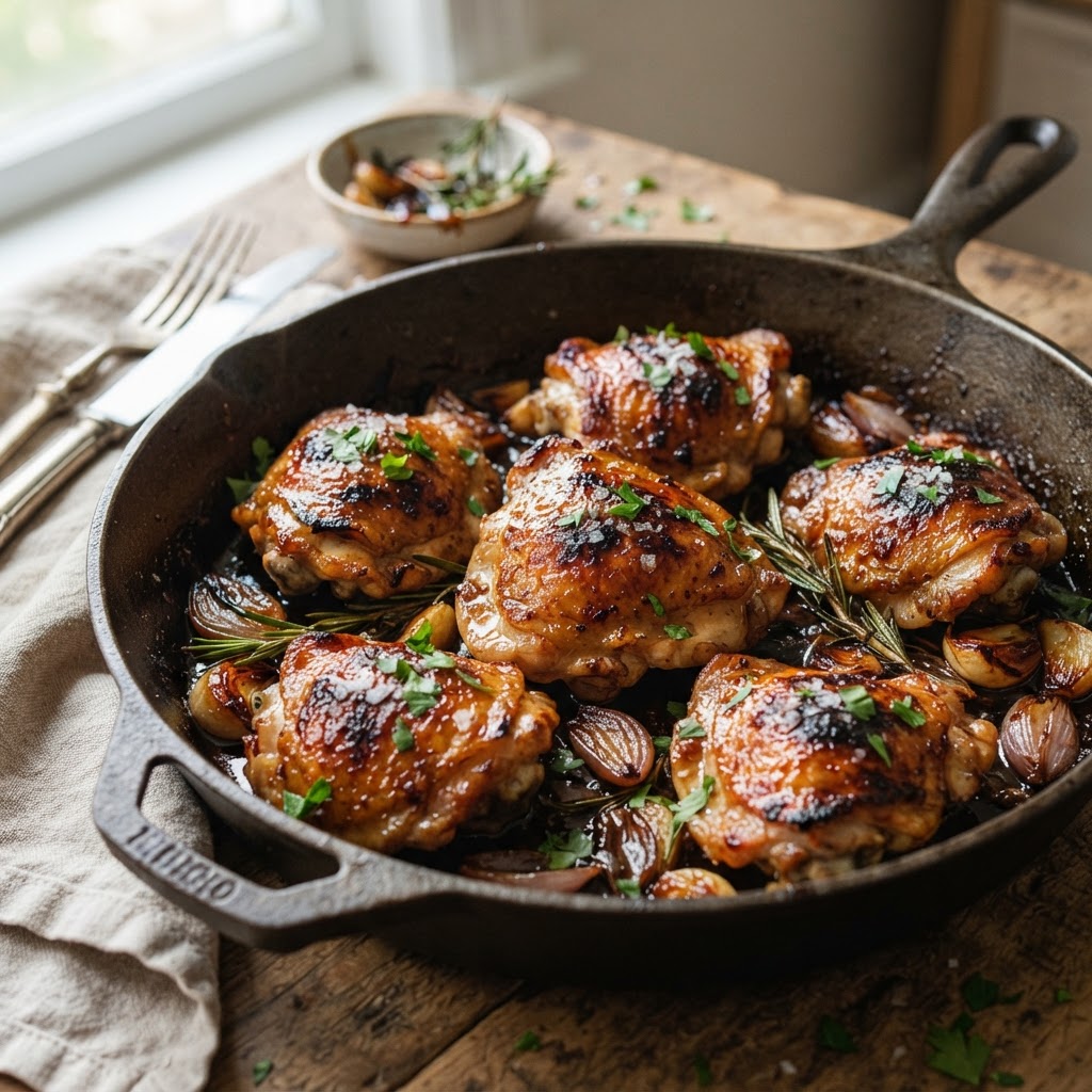 Maple Balsamic Chicken Thighs