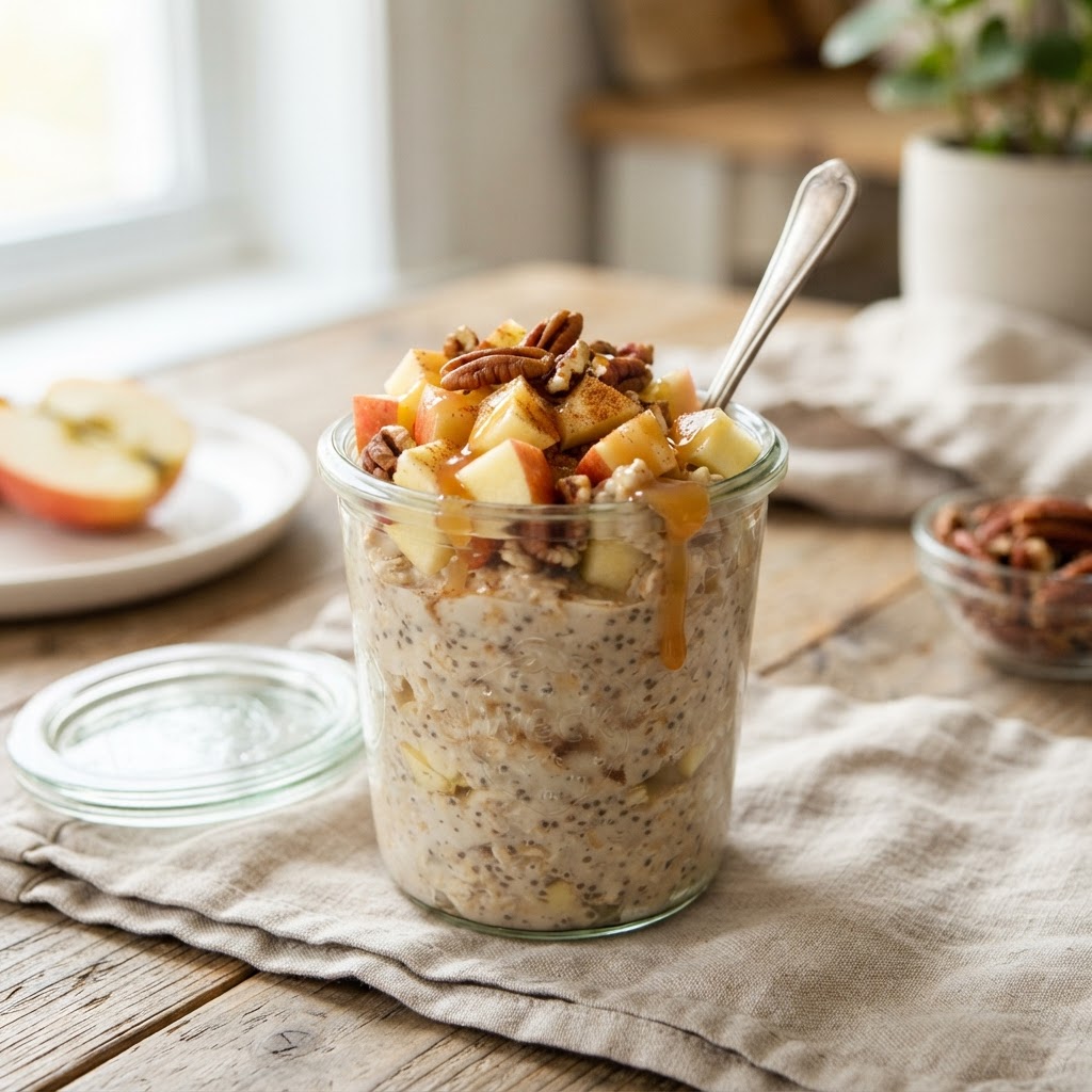 Caramel Apple Overnight Oats