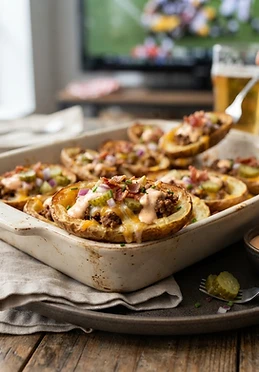 Cheeseburger Potato Skins