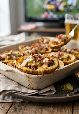 Cheeseburger Potato Skins