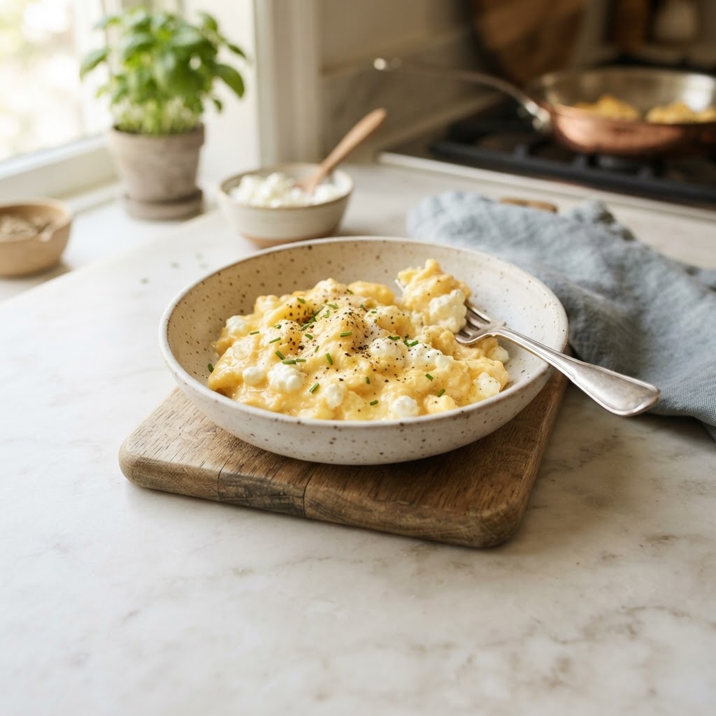 How to Add Cottage Cheese to Scrambled Eggs
