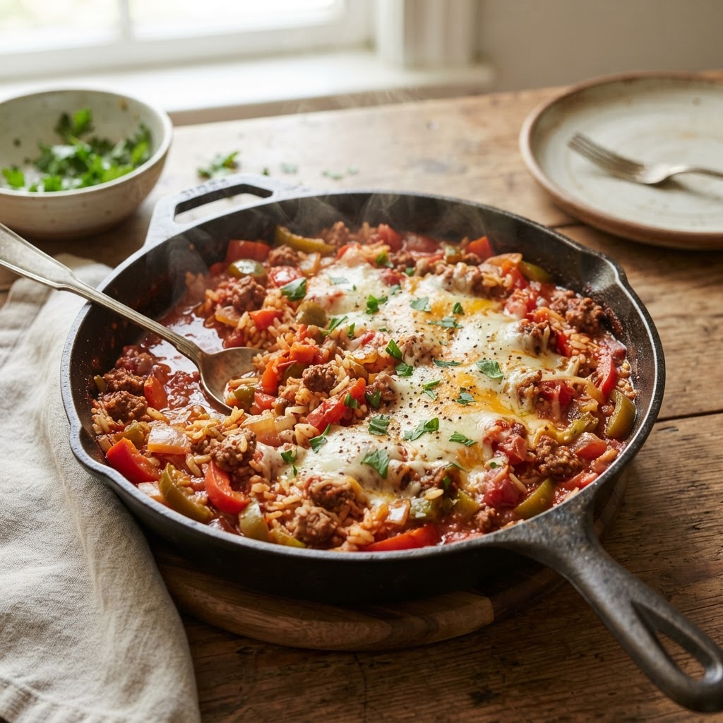 Unstuffed Pepper Skillet